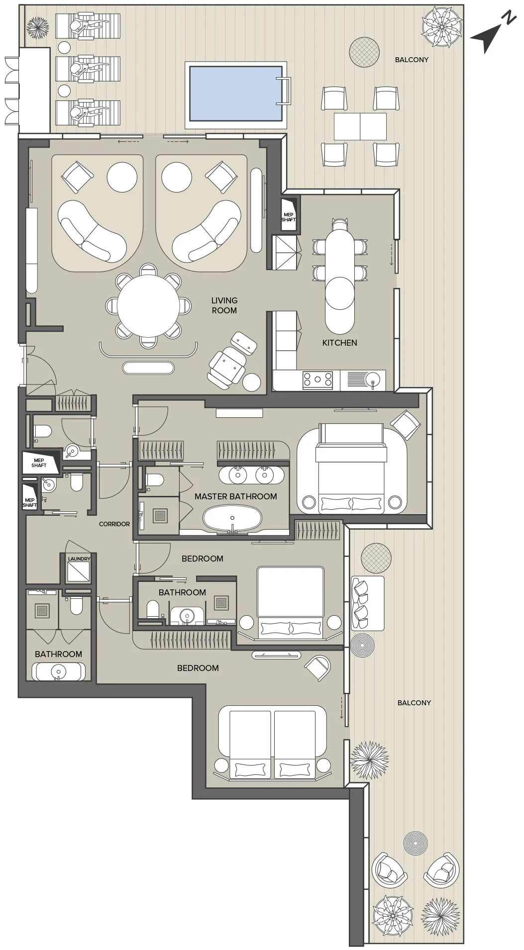 3 Bedroom Unit